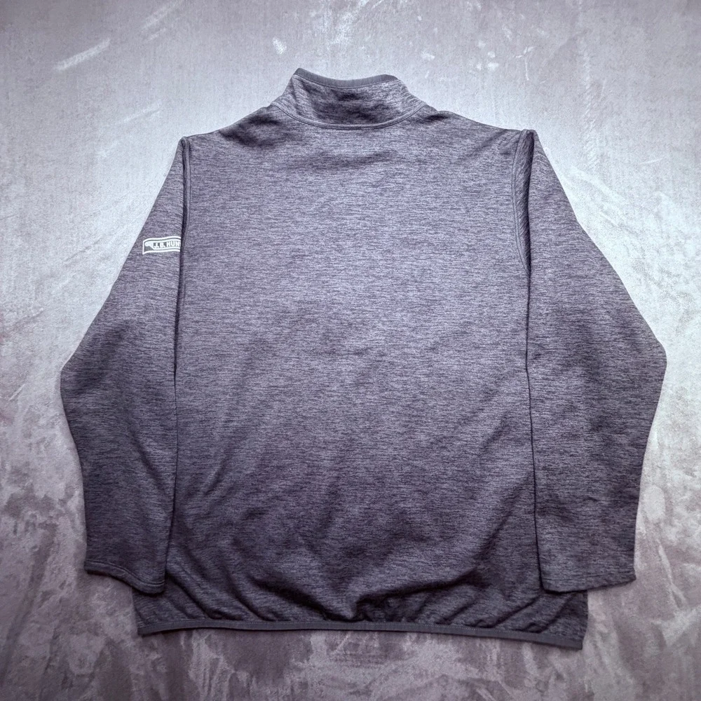 The North Face 1/4 Zip Pullover Mens XXL Gray Heather J.B. Hunt Logo Pockets